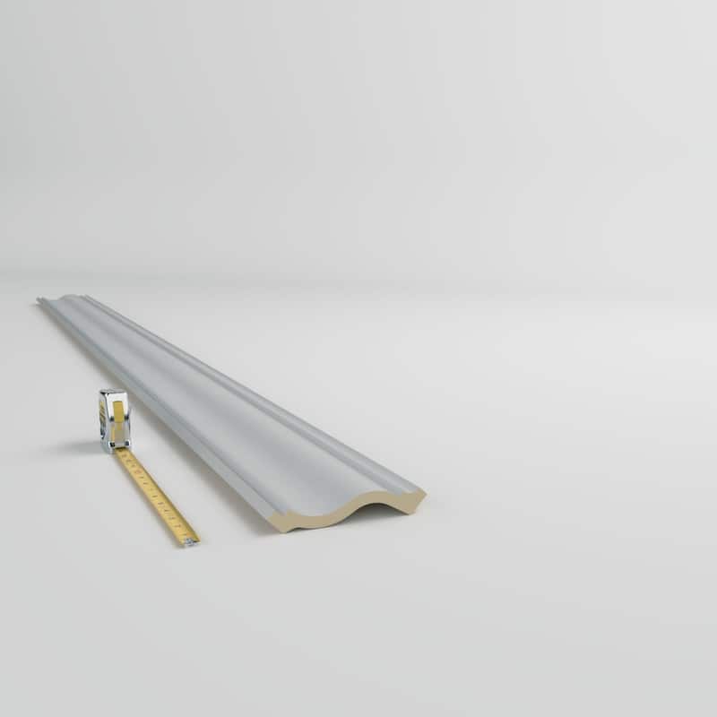 4 3/4"H x 4 3/4"P x 6 5/8"F x 96"L Valentina Crown Moulding - 1-Pack
