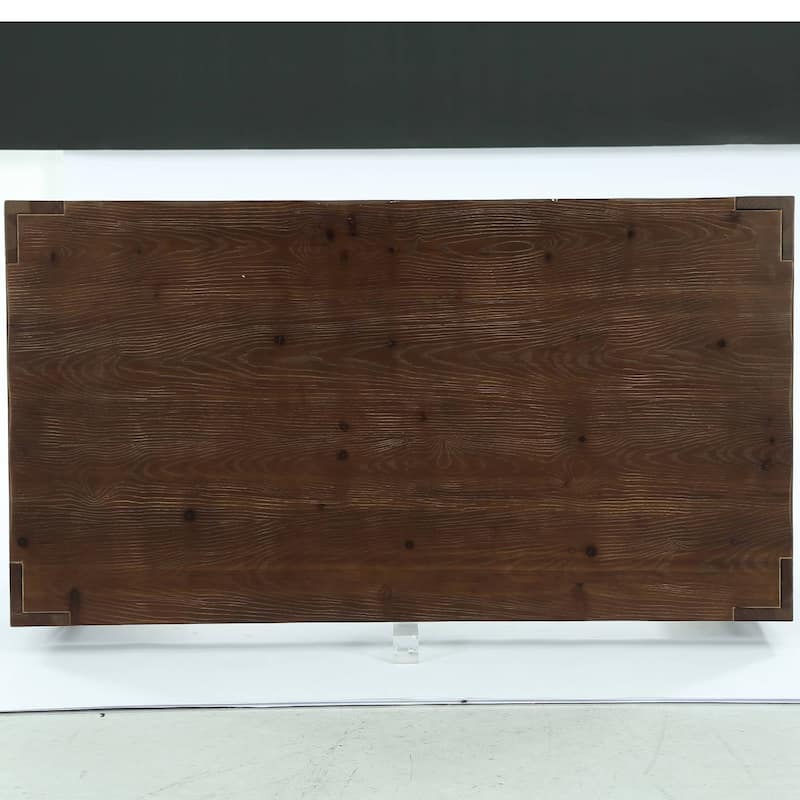 63-Inch Solid Wood Computer Desk, Large Executive Desk for Home Office