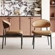 preview thumbnail 14 of 17, Modern Dining Chair 2 Piece Set Ergonomic Foam-Padded Chairs with Curved Backrest - 18.5"Wx18.5"Dx29.13"H