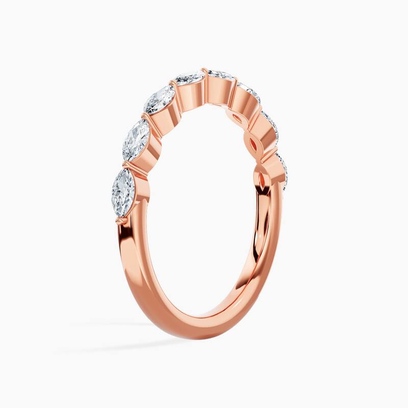 Auriya 14k Gold Marquise East-West Lab Grown Diamond Half Eternity Band 0.80 - 3.00 ct. tw. (F-G, VS)