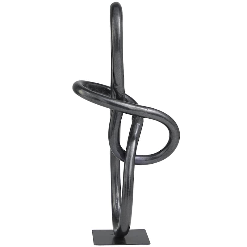 Aluminum Metal Abstract Decorative Sculpture - Dark Gray - Roche River Decor