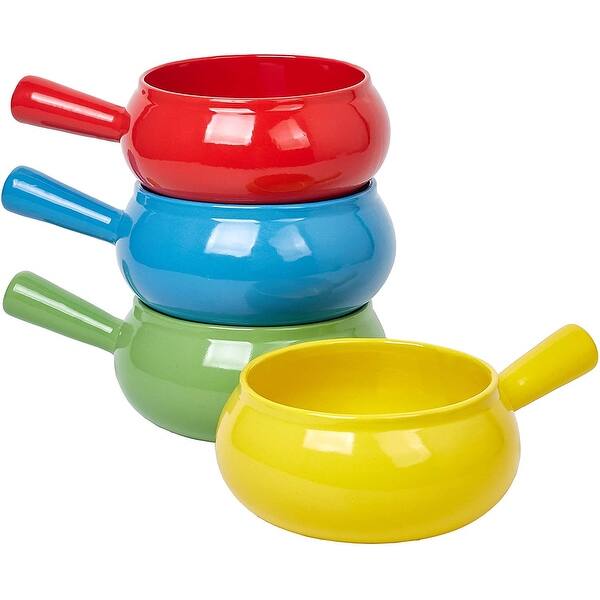 Bruntmor 17 Oz Premium Set Of 4 Soup Porcelain French Onion Soup Crocks With Handles For Soup Chili Beef Stew Overstock 32271356