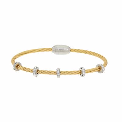 Juvell Gold Plated Cubic Zirconia Bangle Bracelet