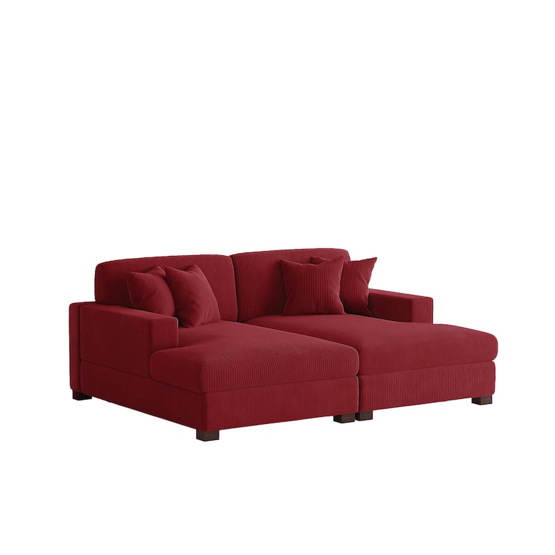 Oversized Modular Sectional Sofa Set with Pillows for Living Room