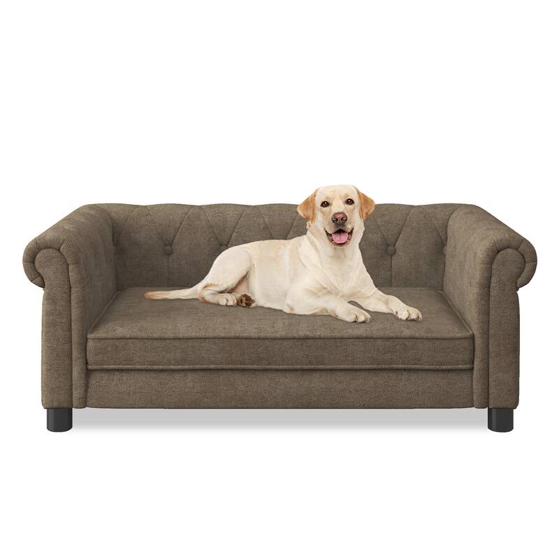 Elegant Rectangular Pet Bed for Small and Medium-Sized Dogs, Durable Elevated Dog Sofa Bed, Comfortable Dog Sofa