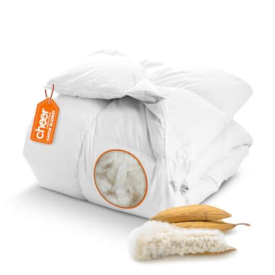 Cheer Collection Natural Kapok Fiber Comforter with Luxurious Microfiber Cover