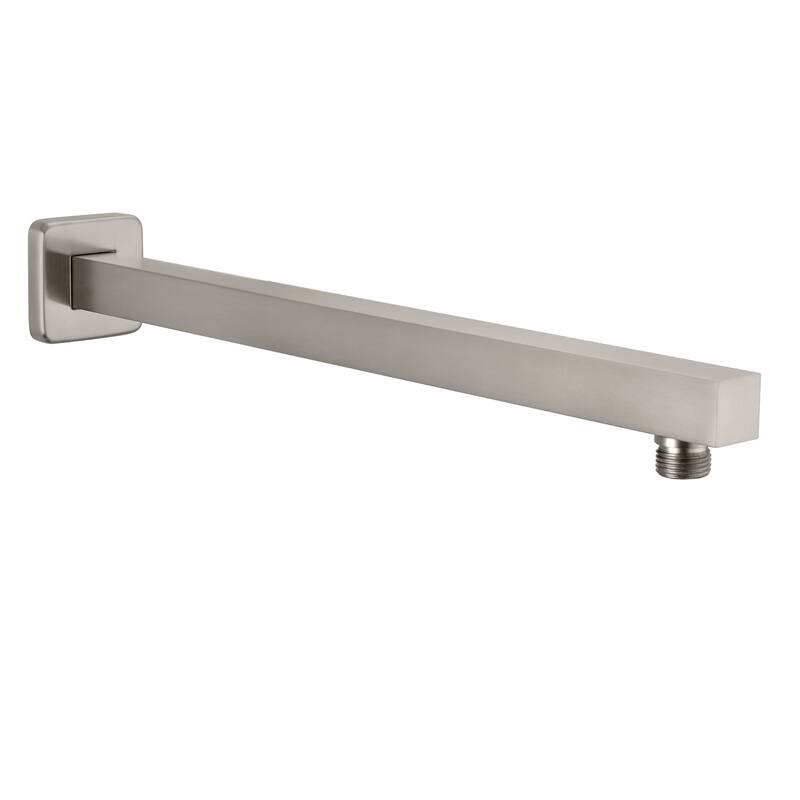 16 Inches Shower Extension Arm Universal Shower Straight Wall-Mounted Shower Arm with Flange for Bathroom Rainfall Showerhead