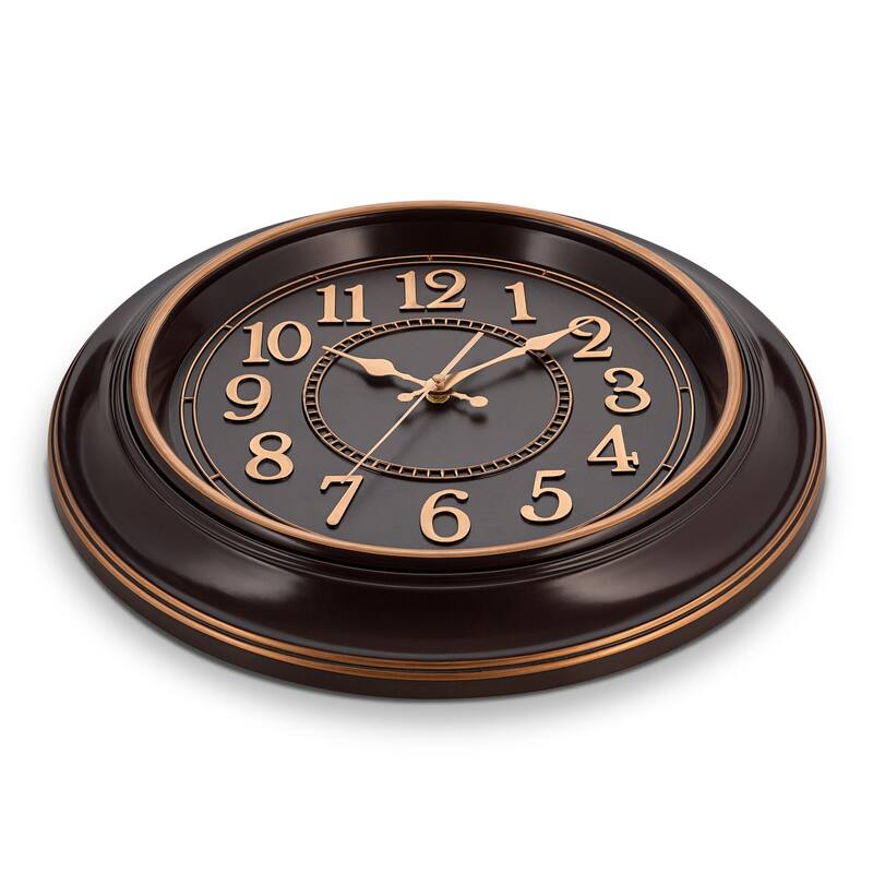 Large Wall Clock 18 Inch Quality Quartz Silent Non Ticking, Battery Operated,Beautiful Decorative Stylish Clock