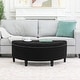 preview thumbnail 47 of 48, Adeco Half Moon Storage Ottoman Semi Circle Bench