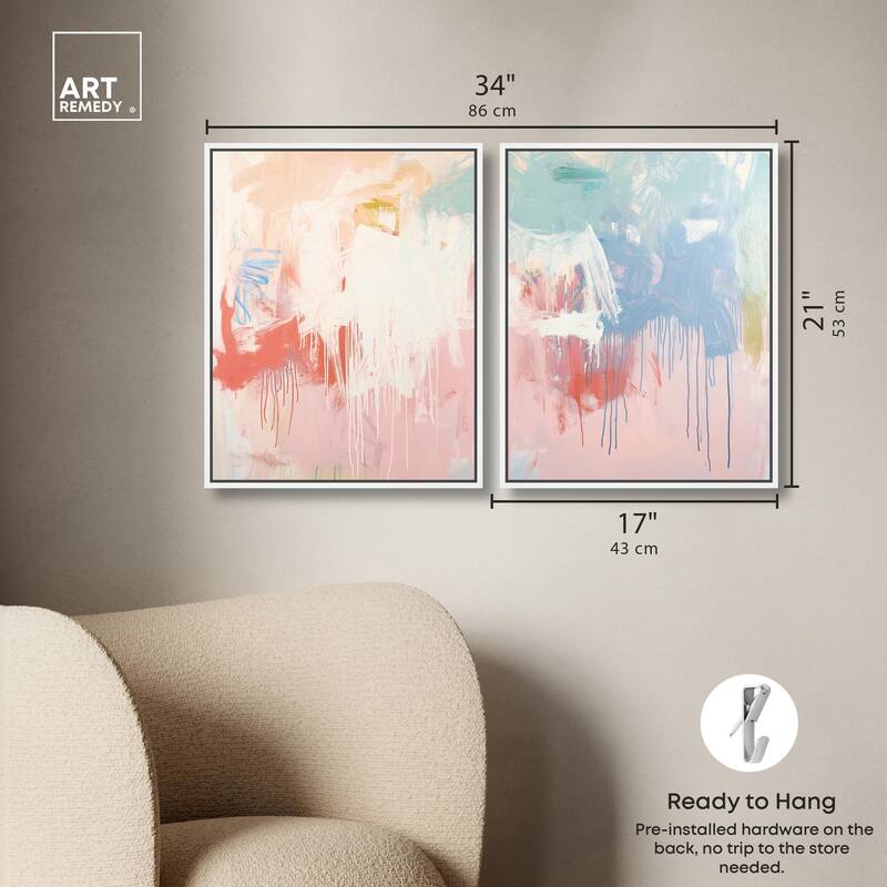 Breath of Colors Canvas Set of 2 by Art Remedy