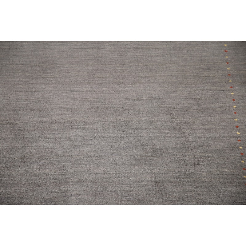 Tribal Gray Gabbeh Oriental Accent Rug Wool Carpet - 3'10"x 6'1"