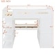 preview thumbnail 11 of 18, Maximized Storage Space Design Loft Bed with Guardrail, Sturdy Construction, Full Size, White