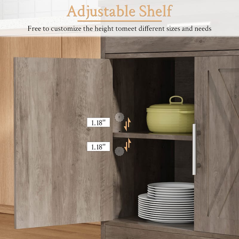 Multifunctional Storage Cabinet with Drawer – Kitchen Pantry Organizer