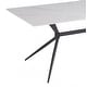 preview thumbnail 121 of 131, Elega Modern Sintered Stone Dining Table Modern Trestle Base Powder-Coated Steel Frame Kitchen Table - 47"-71"