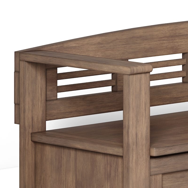 WYNDENHALL Chandler SOLID WOOD 48 inch Wide Contemporary Entryway Storage Bench - 48'' x 17'' x 25.2