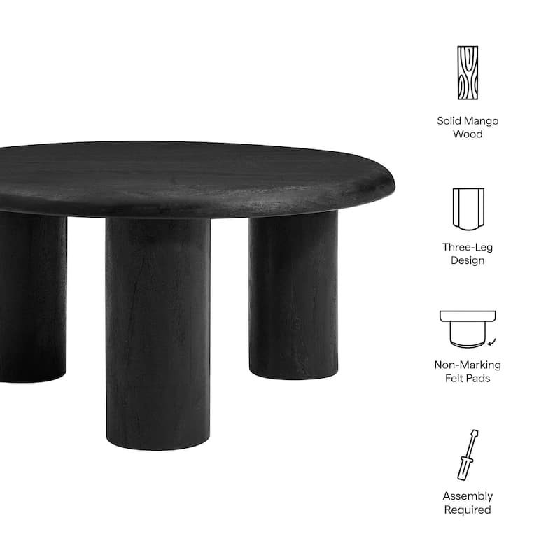 Mavina Round Mango Wood Coffee Table