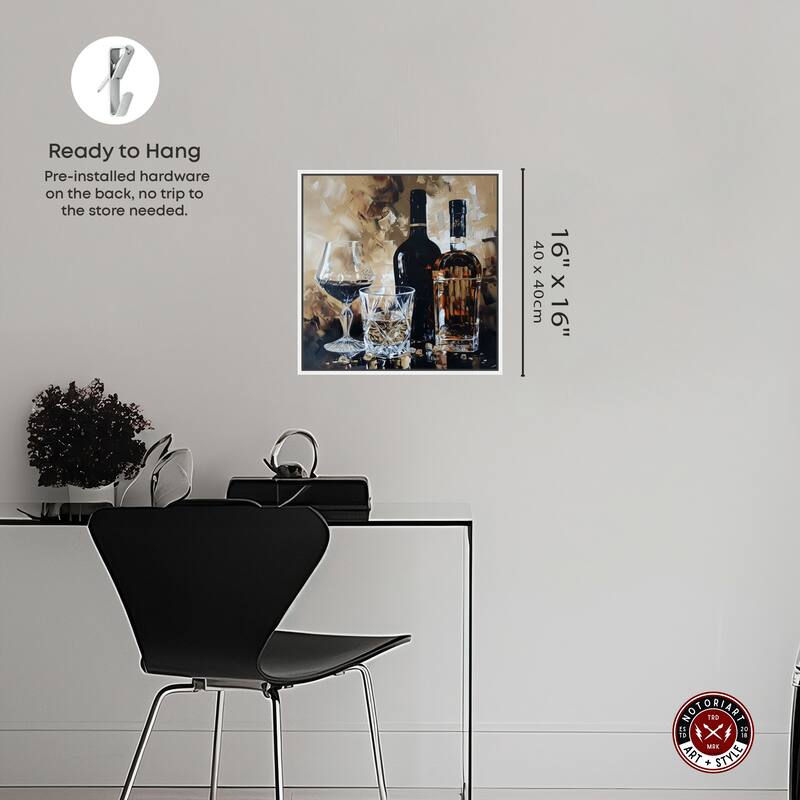 Notoriart His Favorite Drink Framed Bar Cart Art For Men