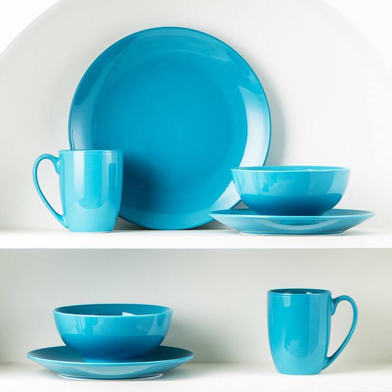 LOVECASA 16-Piece Porcelain Dinnerware Set (Service for 4)