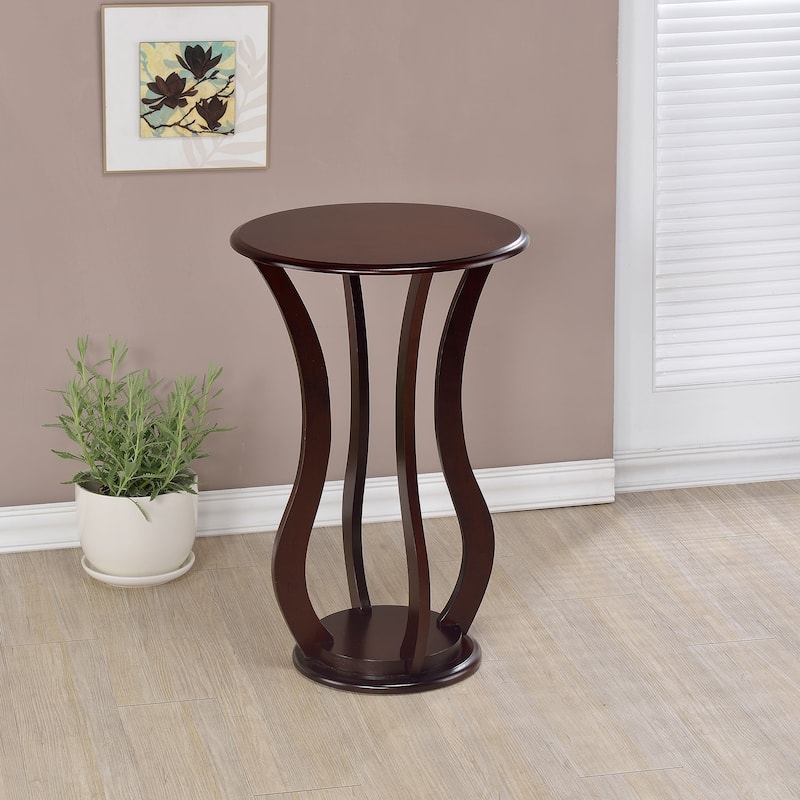 Elton Round Faux Marble Top Accent Side Table
