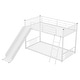 preview thumbnail 14 of 14, Twin Over Twin Bunk Beds w/Built-in Ladder, Metal Frame Twin Over Twin Bedframe with Slide & Guardrail, No Box Spring Needed