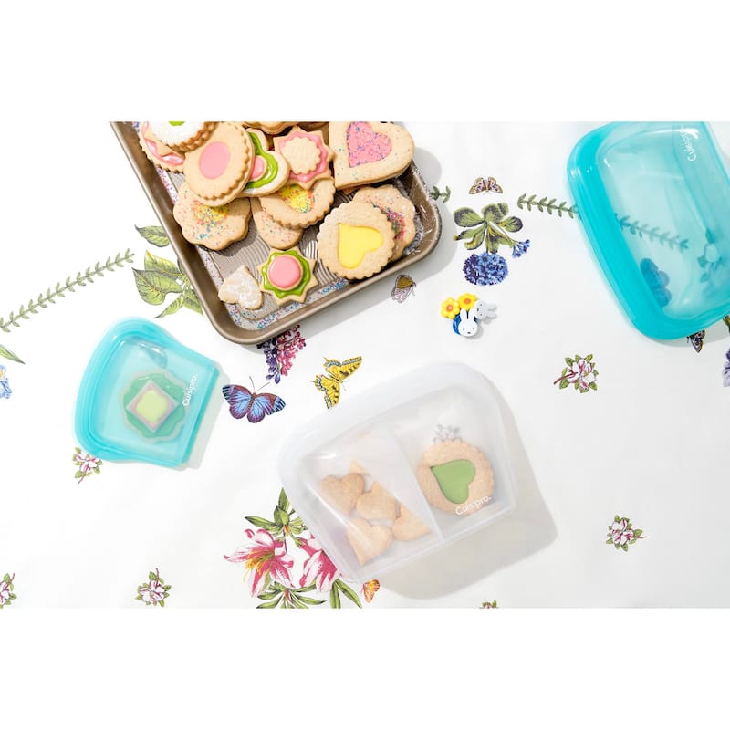 Cuisipro Silicone Stand Up Reusable Bag with Divider 44 oz