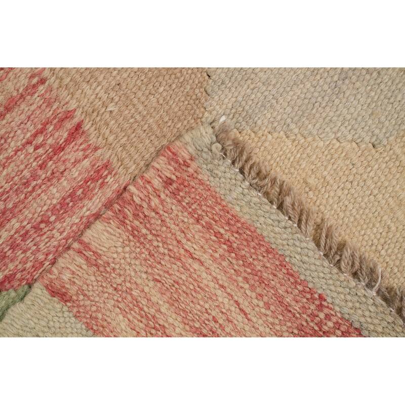 Hand Woven Oriental 100% Wool Carpet Southwestern Modern Multi-Colored Kilim Area Rug - 8' 11'' X 5' 10''