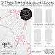preview thumbnail 6 of 4, Sweet Jojo Designs Pink Bows Girl 2 Pack Baby Bassinet Fitted Sheets - Blush for Ballerina Ballet Dancer Princess Collection