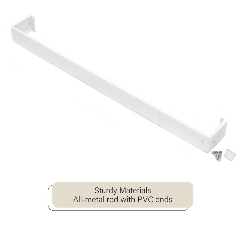 ACHIM Fantasia 2.5" - Wide Rod Pocket Curtain Rod - White