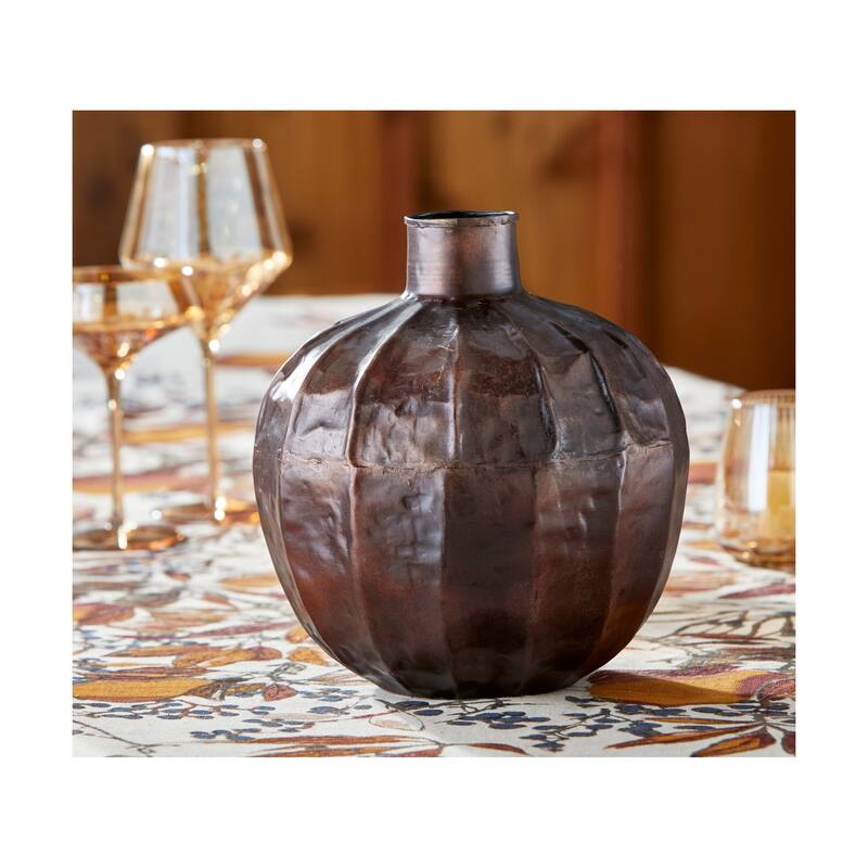 Orb Metal Vase - Bronze