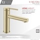 preview thumbnail 7 of 12, STYLISH Stainless Steel Single Handle Single Hole Bathroom Faucet - Faucet Height: 6 3/8" Spout Height: 3 7/8"