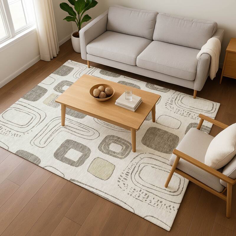 Premium Washable Super Soft Contemporary Elements Mayfield Rug