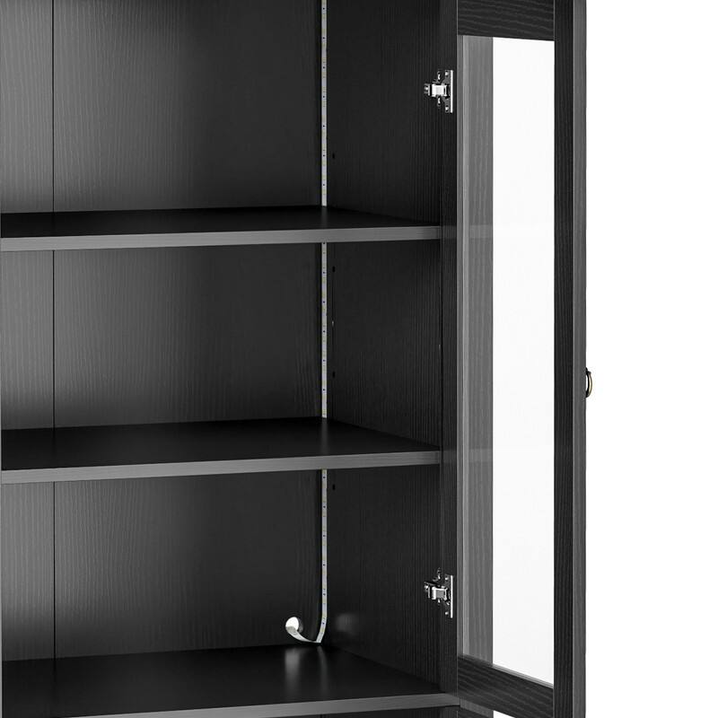 Moasis 71" Tall Arched Storage Display Cabinet with LED Light