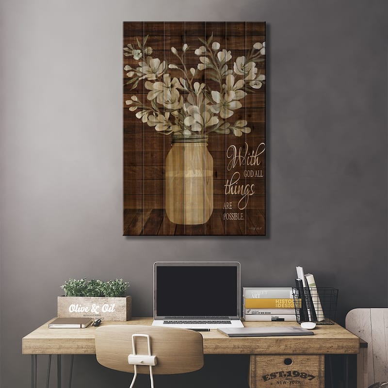 All Things Are Possible Print On Wood by Cindy Jacobs - Multi-Color