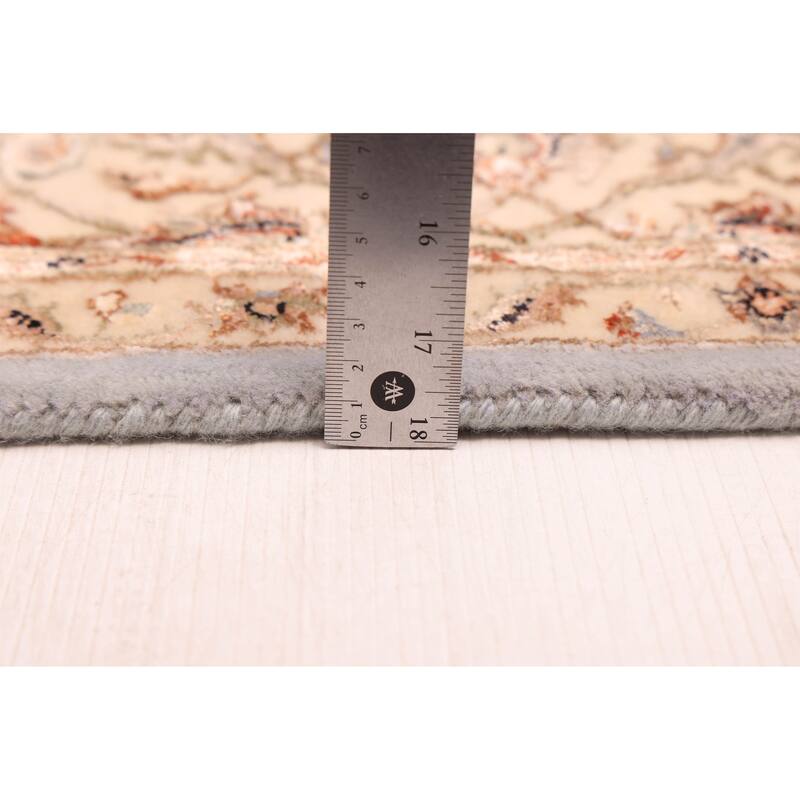 ECARPETGALLERY Hand-knotted Mirzapur Grey Viscose, Wool Rug - 5'8 x 7'11