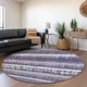 preview thumbnail 66 of 132, Premium Washable Super Soft Modern Ombre Stripe Mayfield Rug Purple - 8' x 8'