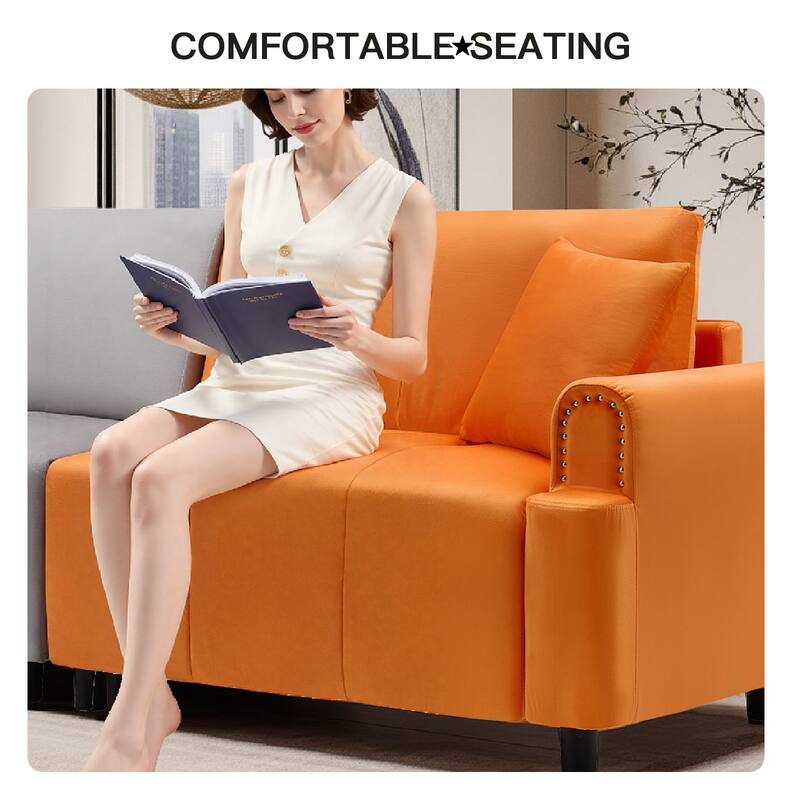 Pocassy 87" Sectional Sofa Modular Deep Seat Sofa Couch