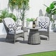 preview thumbnail 10 of 11, 3-piece Outdoor Wicker Patio Dining Table Set with 2 Chairs