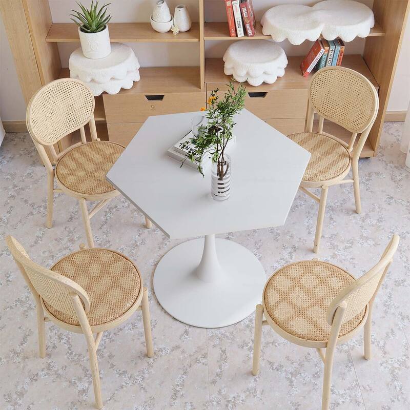 Modern Hexagonal Table,Ideal for Living Room,Kitchen,and Dining Area