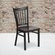 Option walnut wood seat/black metal frame