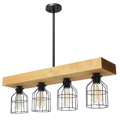 Lalia Home Farmhouse 4-light Beam Pendant