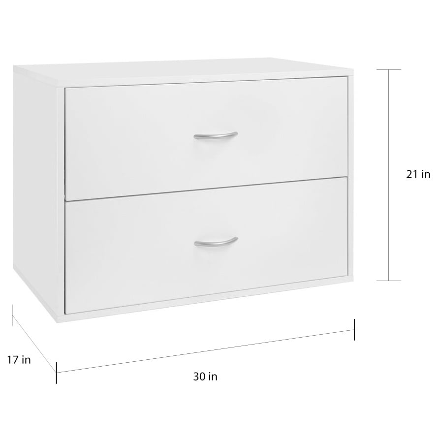 Organized Living freedomRail White 'Big O-Box' 2-Drawer Modular Cabinet -  Bed Bath & Beyond - 6416000