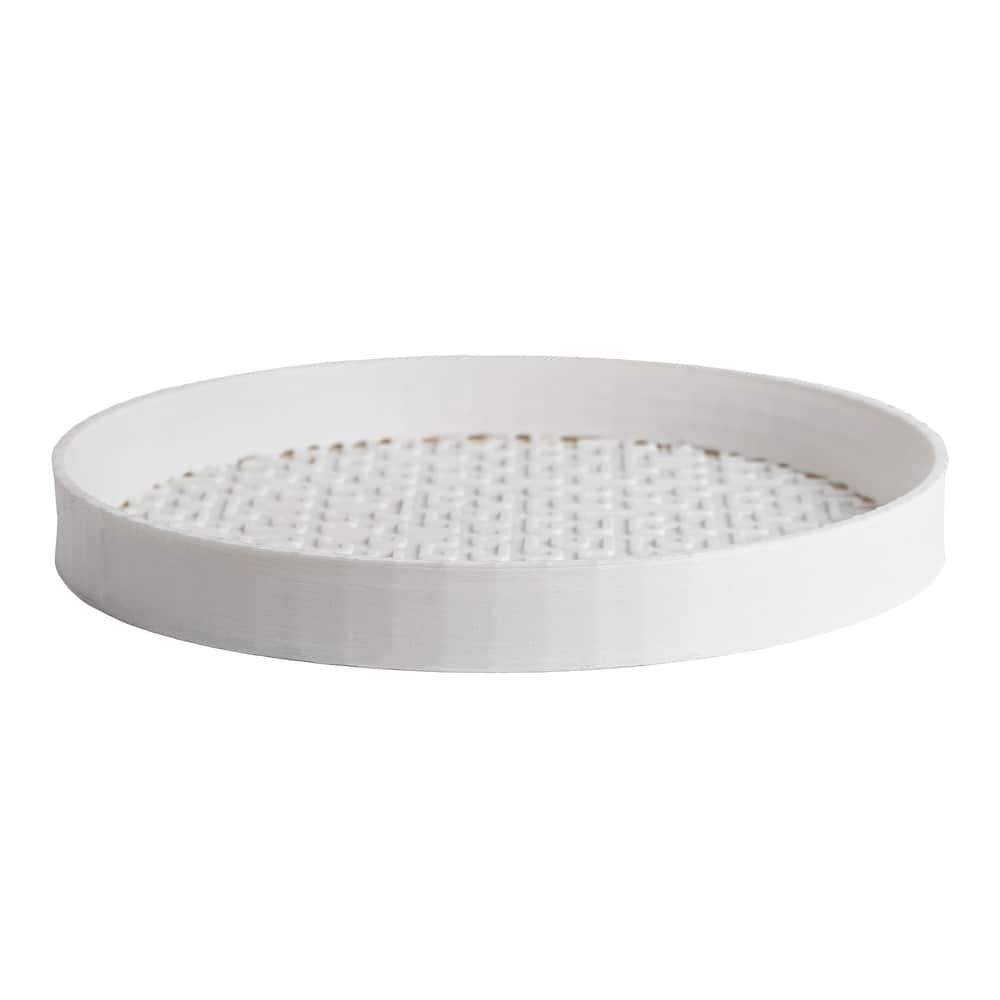 happimess Drew 8.4" Modern Geometric Indoor Eco-Friendly 3D Printed Plant Saucer