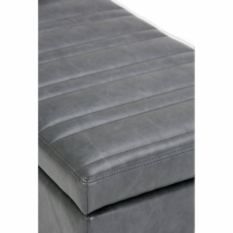 WYNDENHALL Garret 48 inch Wide Contemporary Rectangle Storage Ottoman