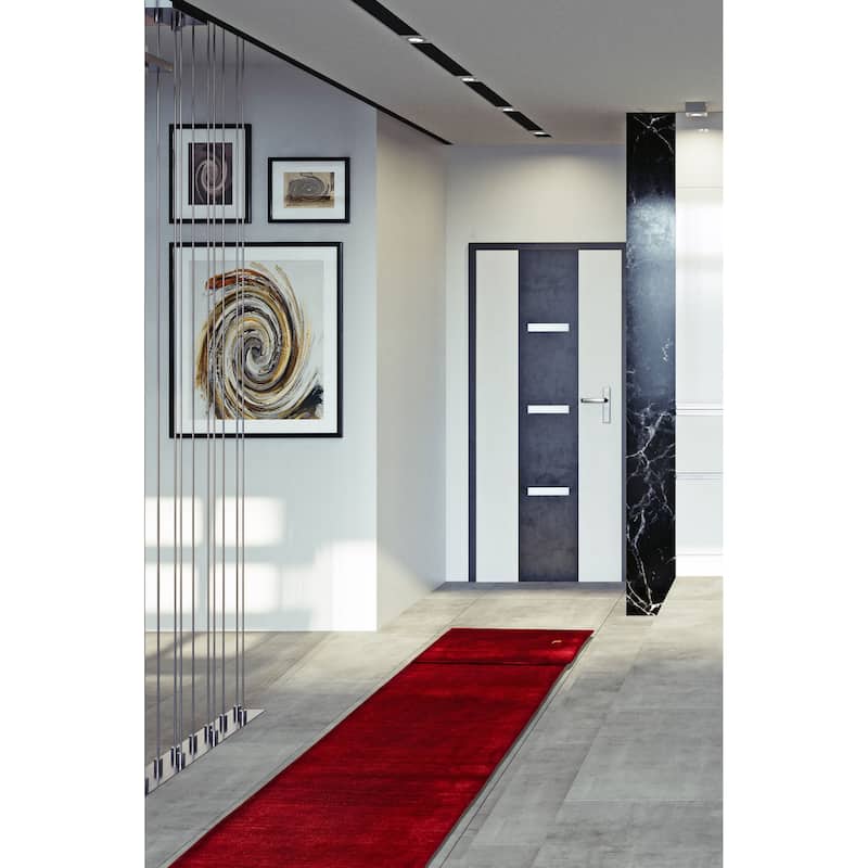 Kashkuli Gabbeh Red Rug 2'7" x 16'4" - 2'7 x 16'4