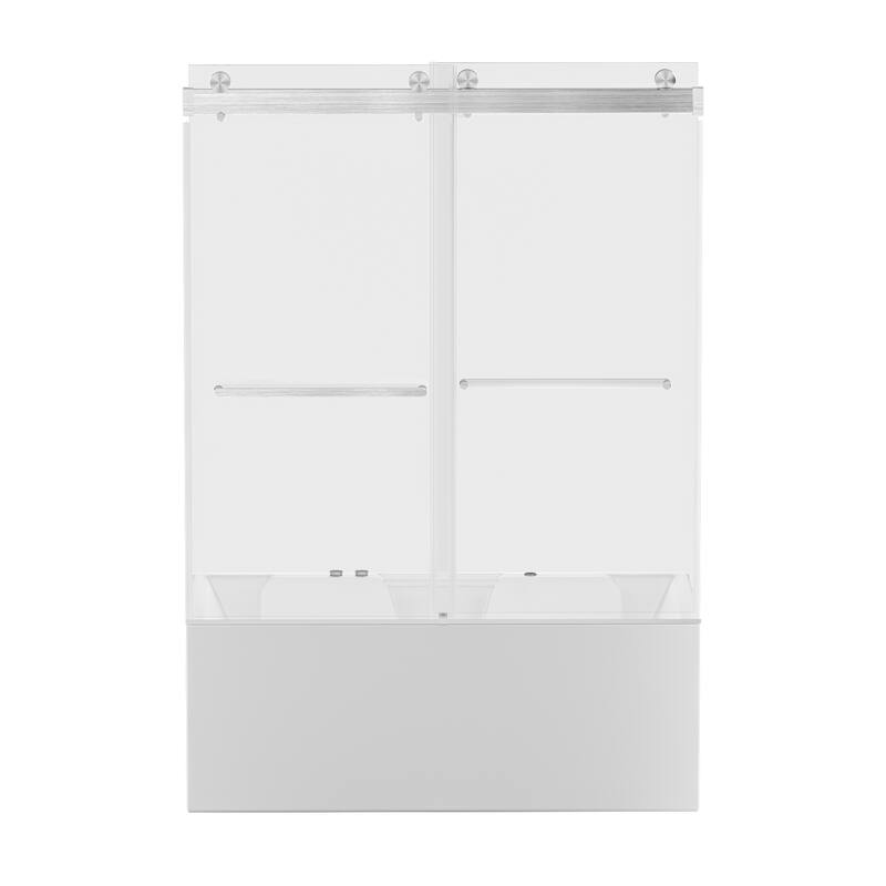 Frameless Double Sliding Tub Door