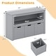 preview thumbnail 15 of 30, 3-Drawer Storage Cabinet with Slide-Out Drawers and Wheels for Multi-Functional Home Organizer - 40" x 13" x 24.5" (L x W x H)