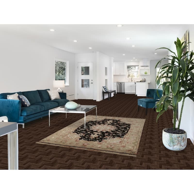 Hand Knotted Oriental Wool & Silk Carpet Traditional Floral Black Tabriz Area Rug - 7' 1'' X 4' 10''