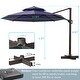 preview thumbnail 26 of 30, VredHom 11.5 Ft Round Cantilever Patio Umbrella with Cross Base
