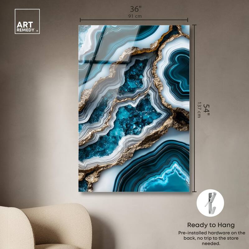Teal Tides Treasure II Acrylic by Art Remedy, Ready to Hang