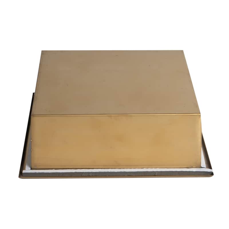 ALFI brand 12" x 12" Brushed Gold PVD Stainless Steel Square Single Shelf Shower Niche
